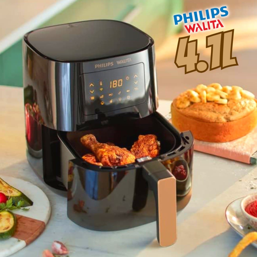 Fritadeira Air Fryer Philips Walita Conectada Série 5000, 4.1L, 1400W Preto – RI9255/81 na KaBuM!