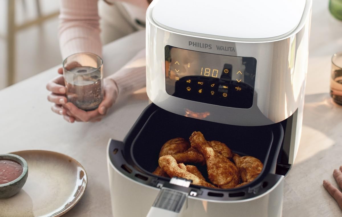 Fritadeira Airfryer Digital Philips Walita Série 3000 4,1 Litros 1400W Branco RI9252/01-127V na Amazon