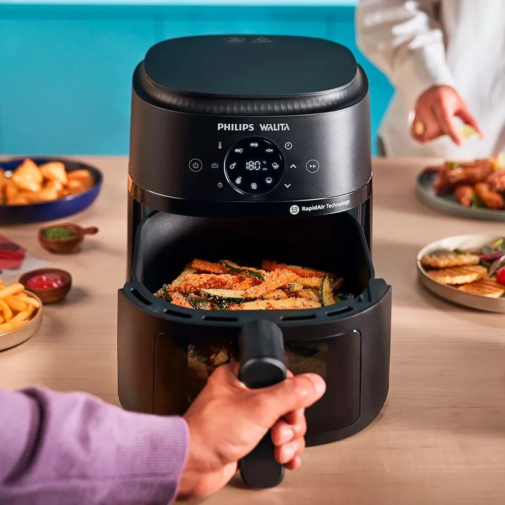 Fritadeira Airfryer Digital Série 2000 XL, Philips Walita, 6,2 litros, Tecnologia RapidAir, Preta, 2 anos de garantia, 1700W – NA230/00 na Amazon