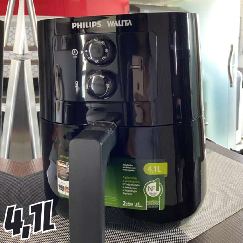 Fritadeira Airfryer Série 3000, Philips Walita, com 4.1L de capacidade, Preta, 1400W, RI9201/91 na Amazon