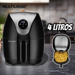 Fritadeira Elétrica Air Fryer 4L Digital 127V 1500W Preta Multilaser – CE168 na Amazon