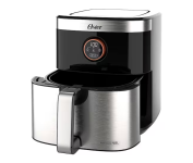 Fritadeira Elétrica Sem Óleo Air Fryer 2 em 1 Oster OFRT660 4,8L com Função Desidratar – Black Inox na Casas Bahia