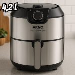 Fritadeira Elétrica Sem Óleo Airfry Super Inox Arno Preta E Inox 110v na Amazon