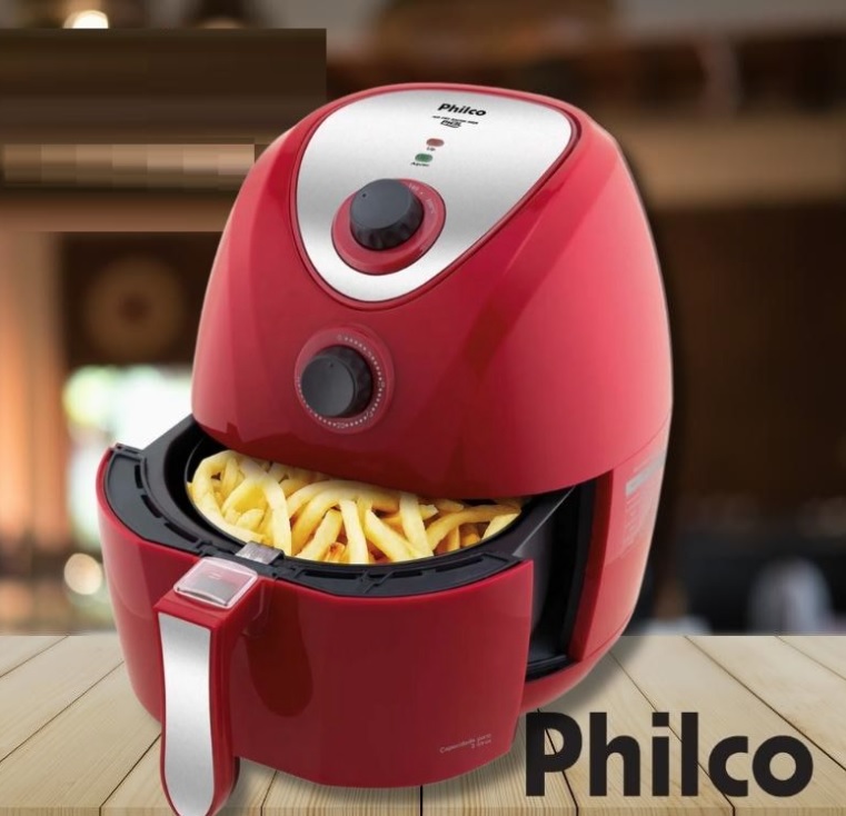 Fritadeira Elétrica Sem Óleo – Air Fryer Philco Saúde Inox PH3L Vermelha com Timer na Americanas