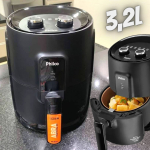 Fritadeira Elétrica sem óleo/Air Fryer Philco – PFR15PG Preto 4,3L com Timer na Magazine Luiza