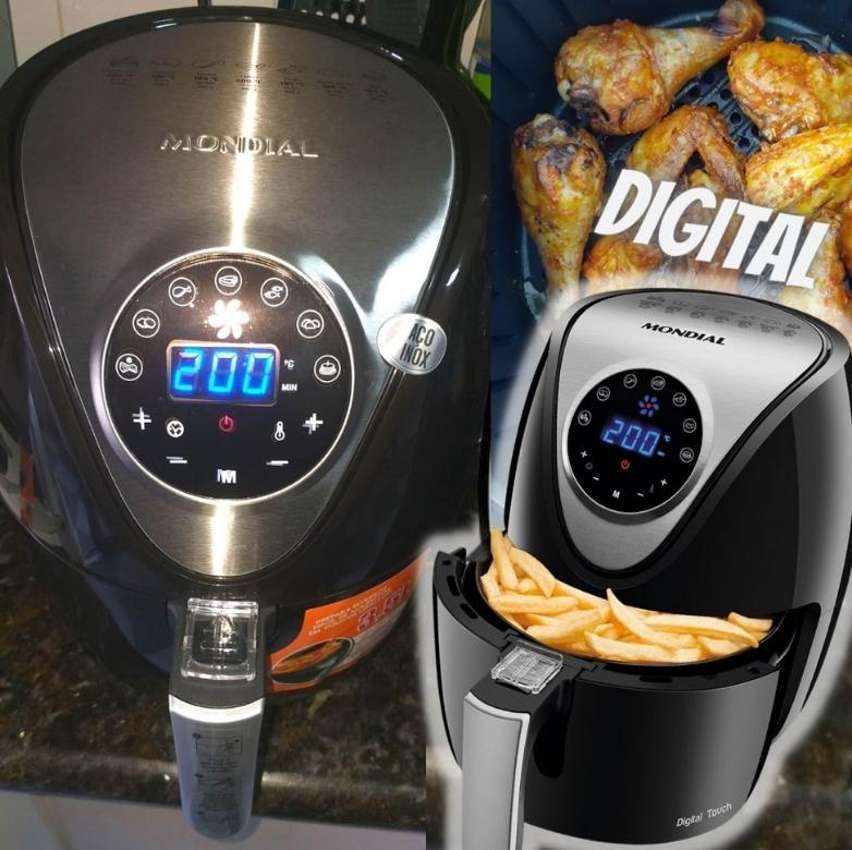 Fritadeira Sem Óleo Air Fryer 3,5L, Mondial, Preto/Inox, 1500W, 220V – AF-30-DI na Amazon