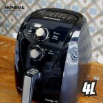 Fritadeira Sem Óleo Air Fryer 4L, Mondial, Preto/Prata, 1500W na Amazon