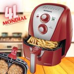 Fritadeira Sem Óleo Air Fryer 4L, Mondial, Vermelho/Inox, 1500W, 110V na Amazon