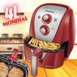 Fritadeira Sem Óleo Air Fryer 4L, Mondial, Vermelho/Inox, 1500W na Amazon