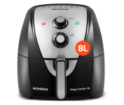 Fritadeira Sem Óleo Air Fryer 8L, Mondial, Preto/Inox, 1900W, 110V – AFN-80-BI na Amazon