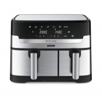 Fritadeira Sem Óleo Air Fryer Arno Dual 8,3L AFD2, Cestos Duplos Independentes, Função SYNC, Painel Digital, Inox, 1800W, 110V na Amazon