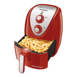 Fritadeira sem Óleo Mondial Air Fryer Grand Family Inox 5L Vermelha - AFN-50-RI na Casa e Vídeo