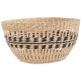 Fruteira Redonda Trabalhada Leaf Bege 12x24cm na Riachuelo