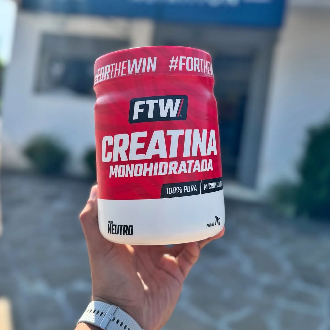 FTW Creatina Monohidratada 100% Pura – Explosão de Energia, Força e Resistência – Absorção Rápida para Ganho de Massa e Performance – Pote 1kg na Amazon