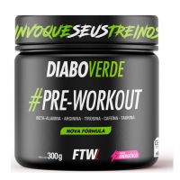 FTW Pré-Treino Diabo Verde Em Pó Com Cafeína, Aminoácidos Beta-Alanina - Pote 300g (Sabor - Energético) na Amazon