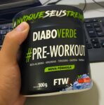 FTW Pré-Treino Diabo Verde – sabor: Cereja Ice – Pote 300g na Amazon
