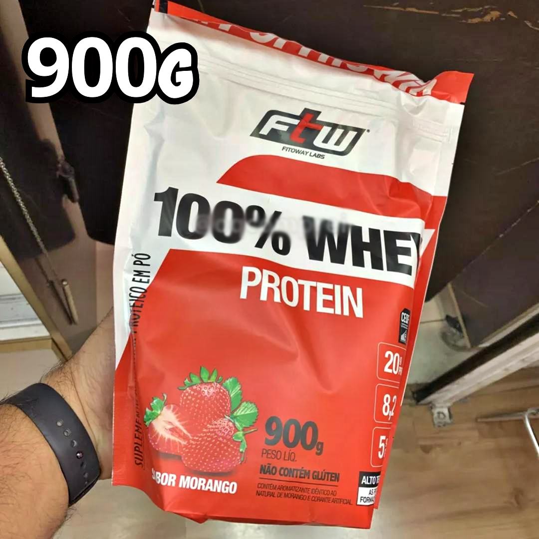 FTW Whey Protein 100% Concentrado – Suplemento Proteico para Atletas – Sabor: Morango – Refil 900g na Amazon