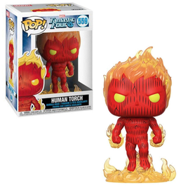 Funko POP Quarteto Fantástico Tocha Humana Disney - Marvel na Ri Happy