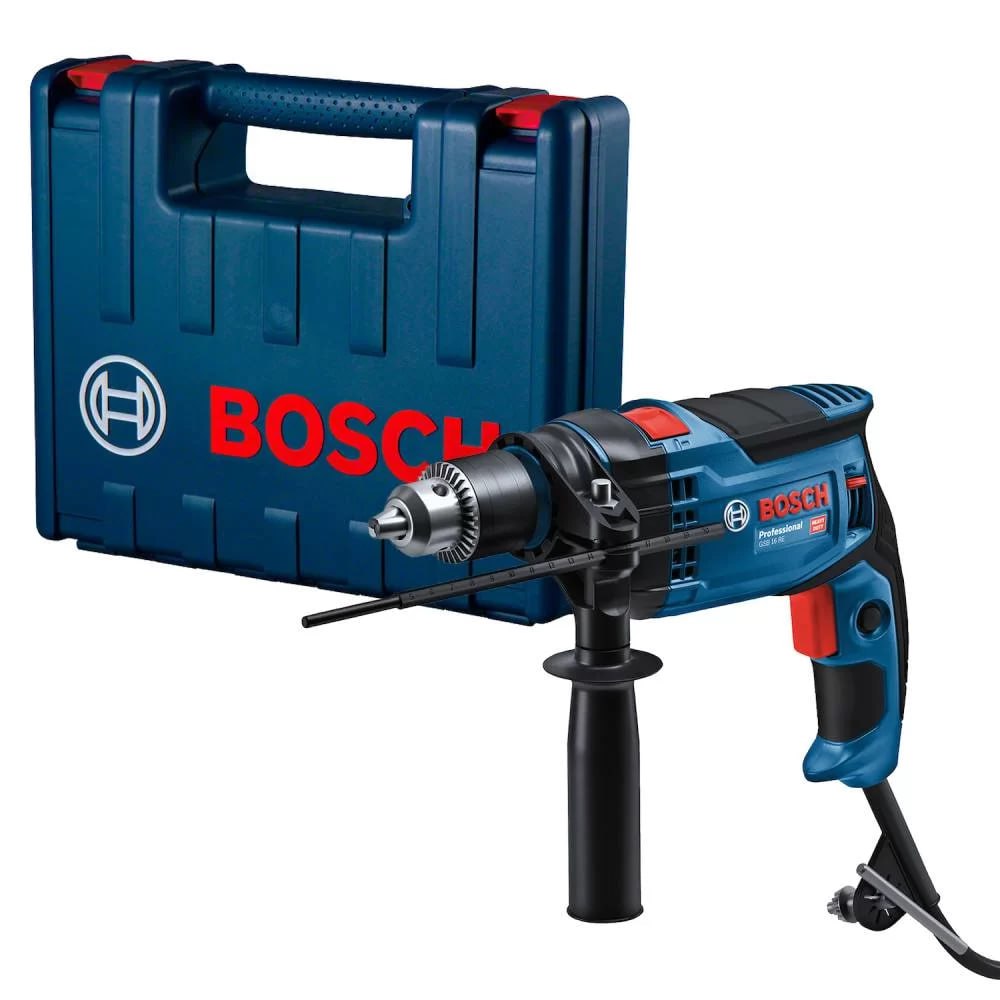 Furadeira de Impacto Bosch GSB 16 RE 850W 220V, em maleta na Amazon
