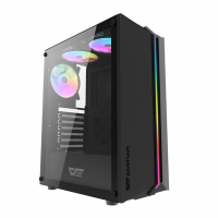 Gabinete Gamer Aigo Darkflash DK151, Rgb, Mid-Tower, Lateral De Vidro, Com 3 Fans,  PRETO, DK151-BK na Pichau