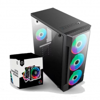 Gabinete Gamer + Cooler Gamer Com Lateral De Vidro Bivolt na Casas Bahia