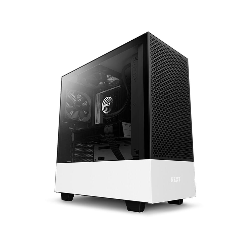 Gabinete Gamer NZXT H511 Flow, MId Tower, com FAN, Lateral em Vidro Temperado, Branco – CA-H52FW-11 na KaBuM!