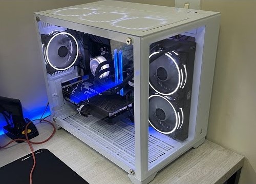 Gabinete Gamer Rise Mode Galaxy Glass M, Mini Tower, Lateral e Frontal em Vidro Temperado, Sem Fans, Branco – RM-GA-GGM-FW na KaBuM!