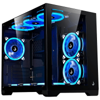 Gabinete Gamer Rise Mode Galaxy Glass M Mini Tower Lateral E Frontal Em Vidro Temperado Sem Fans Preto - RM-GA-GGM-FB na KaBuM!
