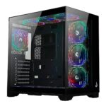 Gabinete Gamer Rise Mode Galaxy Glass Standard V2, Mid Tower, ATX, Lateral e Frontal em Vidro Temperado, Com 10 Ventoinhas, Preto – RM-GA-GGSB2-ARGB na KaBuM!