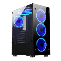 Gabinete Gamer Rise Mode Glass 06X na KaBuM!
