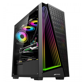 Gabinete Gamer SuperFrame Storm Mid Tower RGB Vidro Temperado ATX Sem Fonte Sem Fan na Terabyte Shop