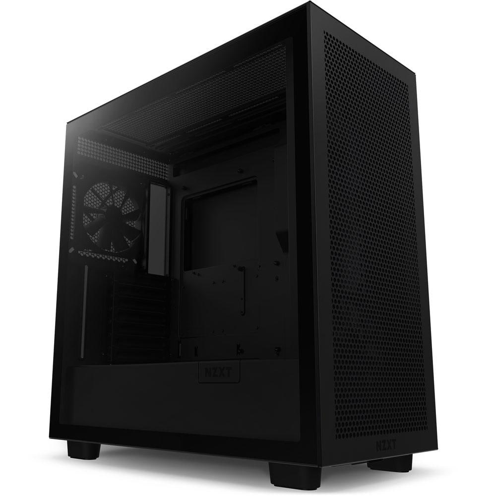 Gabinete NZXT H7 Flow, Mid Tower, ATX, Lateral em Vidro Temperado, 2x Fans, Preto – CM-H71FB-01 na KaBuM!