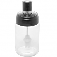 Galheteiro De Vidro Com Pincel E Tampa De Plástico Preta 7cm X 7cm X 14cm - Wolff na Amazon