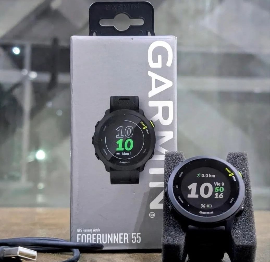 Garmin Relógio Forerunner 55 Preto 42mm com Monitor Cardíaco de Pulso e GPS na Amazon