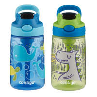 Garrafa Contigo Aubrey Com Canudo, 400 Ml, Pacote Com 2, Baleia E Dragão na Amazon