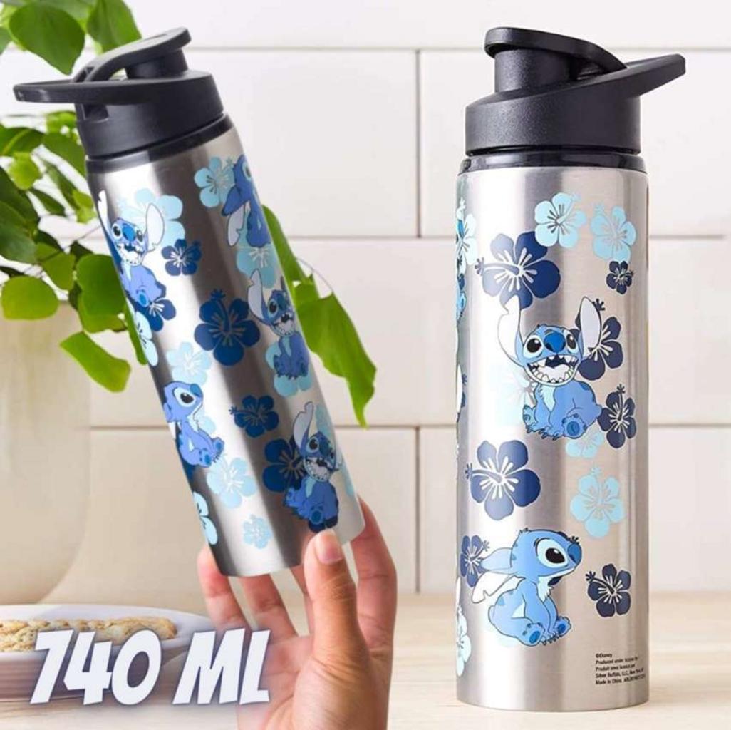 Garrafa de água de aço inoxidável Silver Buffalo Lilo e Stitch da Disney, azul na Amazon