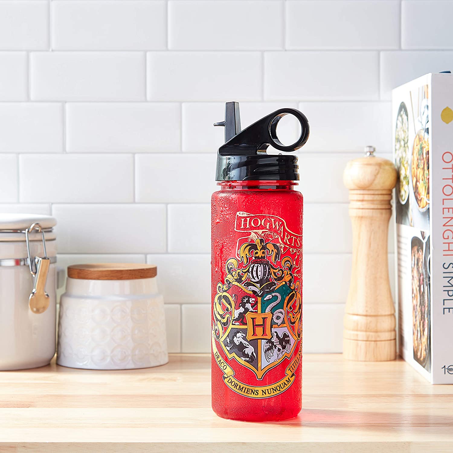 Garrafa de água Harry Potter, Silver Buffalo HP0164, 600 ml, multicolorido na Amazon