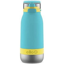 Garrafa de Água Infantil Ello Emma Aço Inoxidável com Isolamento a Vácuo e Canudo Antimicrobiano - 400ml na Amazon