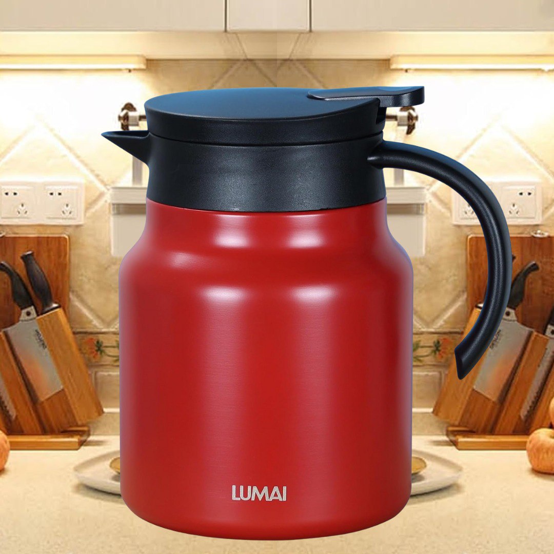 Garrafa de Café Térmica Instambul 1L Cafeteira de Aço Inox Leve Minimalista Bebidas Quentes Chá Leite Agua Sopa (Vermelho) na Amazon