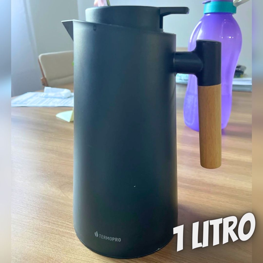 Garrafa Térmica 1 Litro Princess Preto Termopro na Amazon