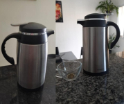 Garrafa Térmica Aço Inox Camélia Preta 1 L Termopro Glass na Amazon