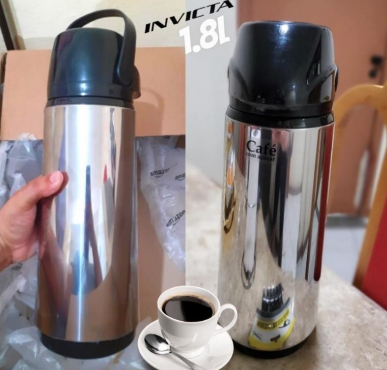 Garrafa Térmica Air Pot Inox 1,8L Invicta na Amazon