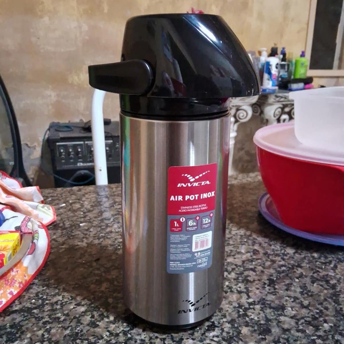 Garrafa Térmica Air Pot, Invicta, Inox, 1.0L na Amazon