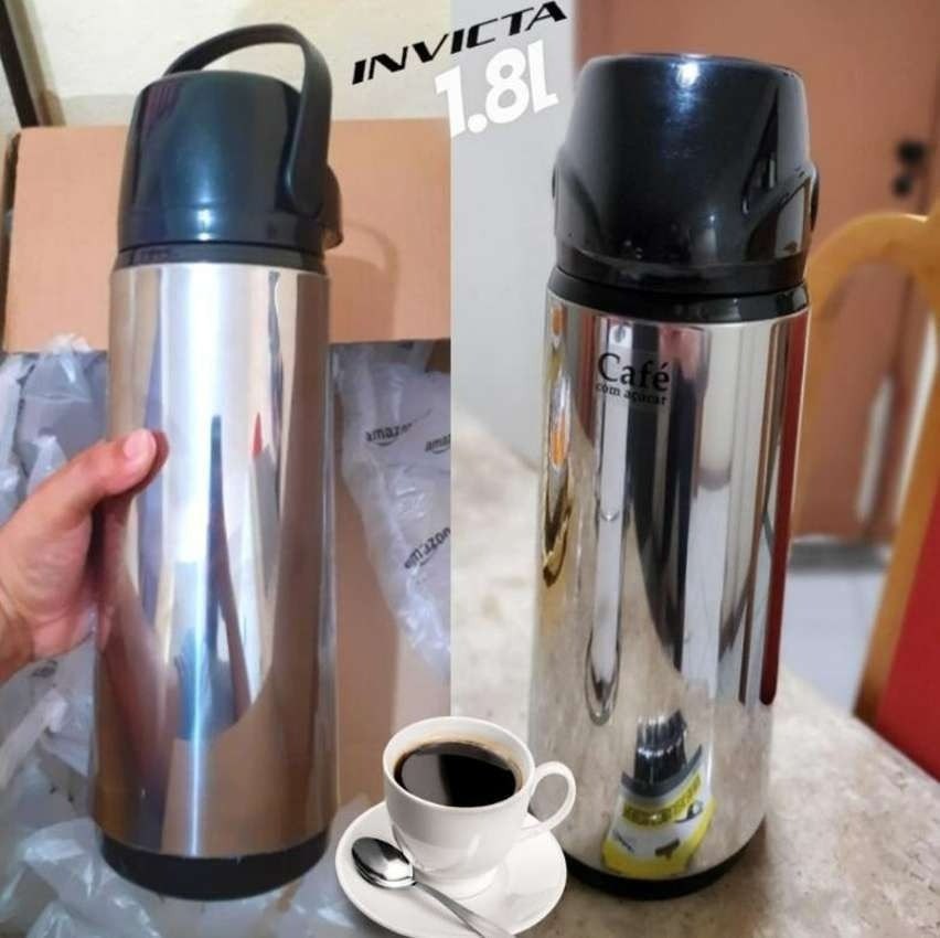 Garrafa Térmica Air Pot Slim, Invicta, Inox, 1.8L na Amazon