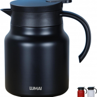 Garrafa Termica De Café Inox 1L Cafeteira LUMAI (Preto) na Amazon