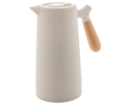 Garrafa Térmica de Plástico com Cabo de Madeira New Nórdica 1L Branca na Amazon