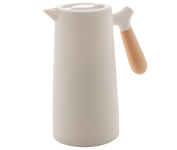 Garrafa Térmica de Plástico com Cabo de Madeira Nórdica 1L Branca WOLFF na Amazon