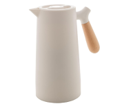 Garrafa Térmica de Plástico com Cabo de Madeira Nórdica 1L Branca na Amazon