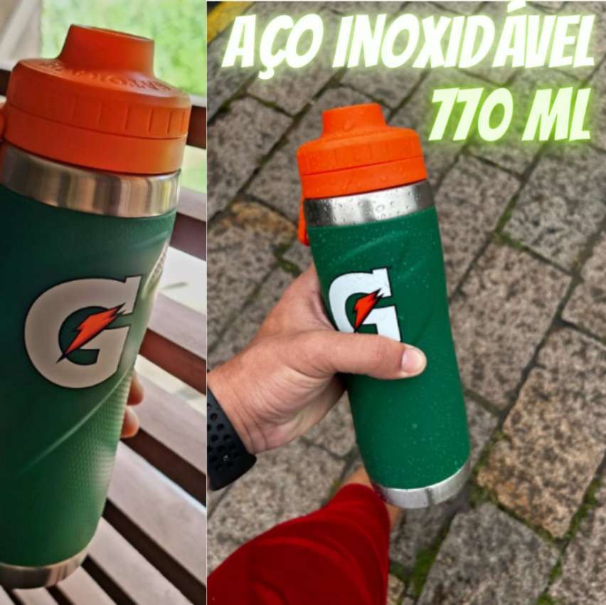 Garrafa térmica Gatorade, aço inoxidável, 770 ml na Amazon