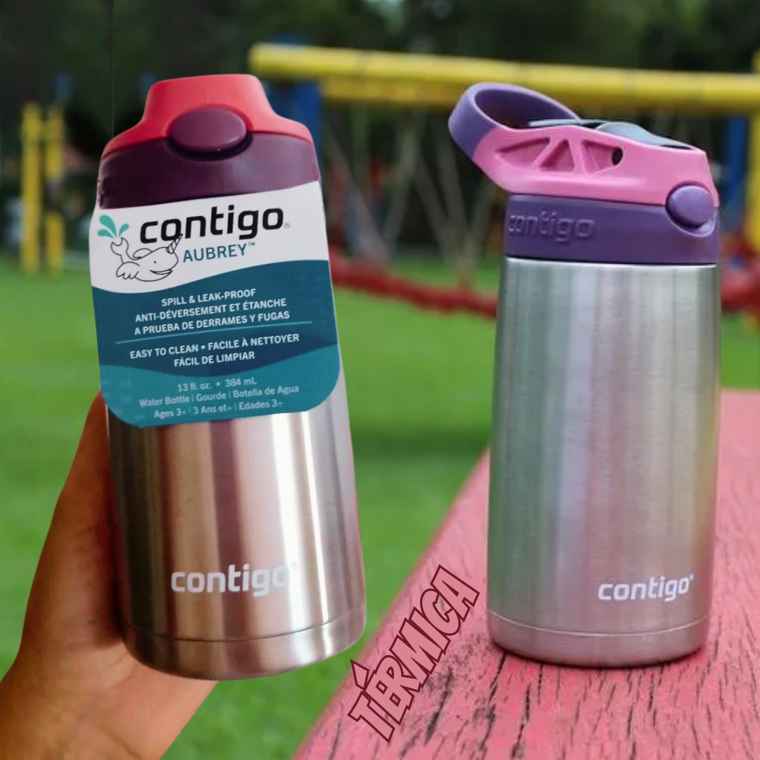 Garrafa Térmica Infantil Autospout 384ml Rosa Contigo na Amazon